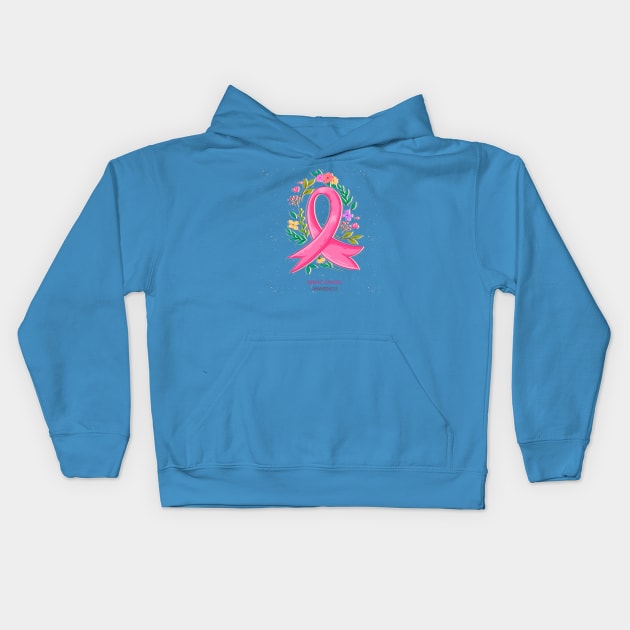 Breast Cancer Awareness Kids Hoodie by Mako Design 